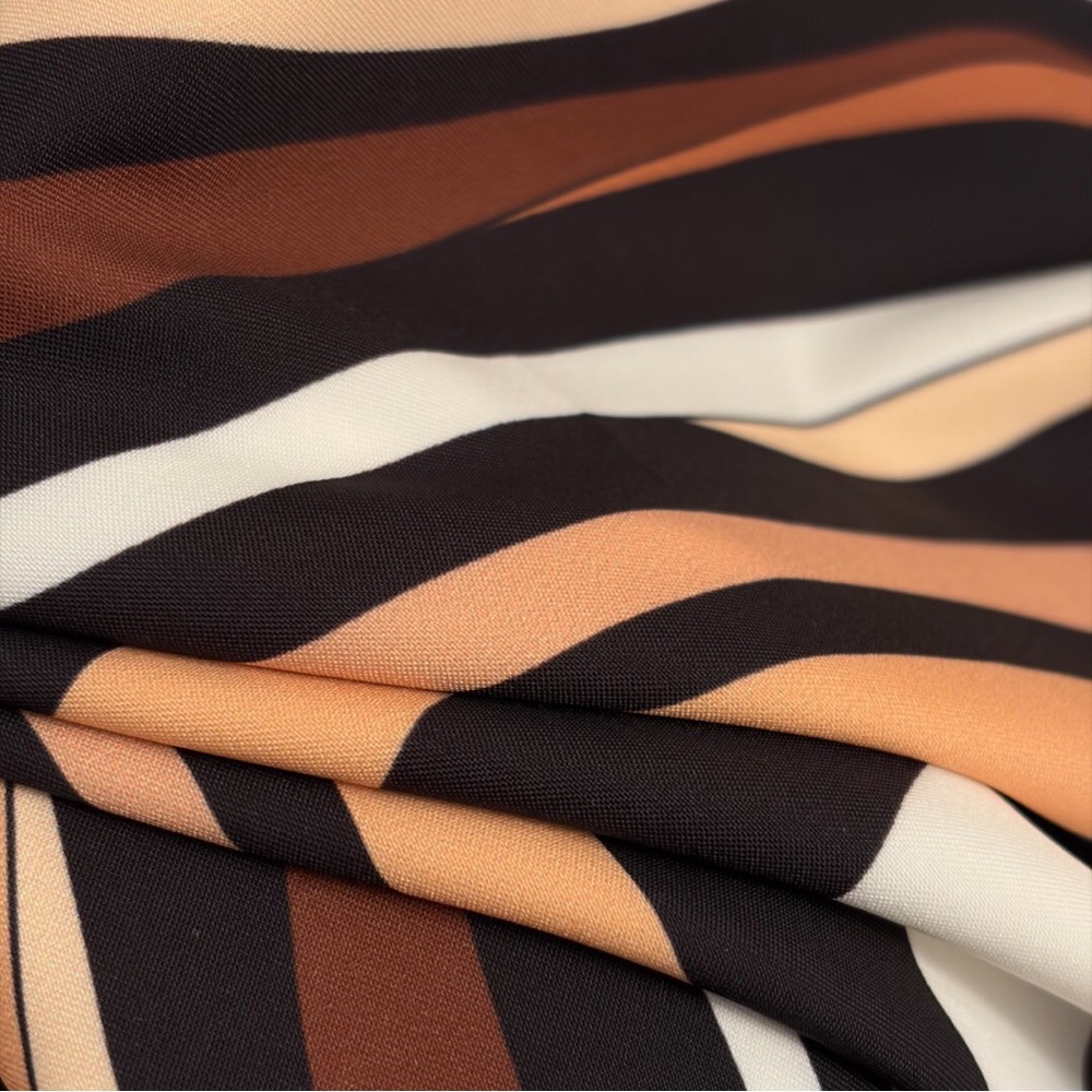 Emilio Pucci Brown, Black & Cream Swirl Halter Crop Top - Picture 6 of 8
